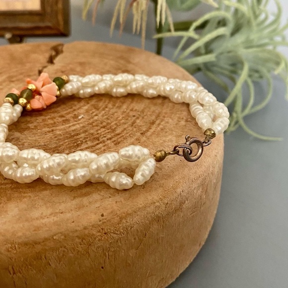 Gorgeous Vintage Twisted Freshwater Pearl Bracelet - Picture 7 of 7